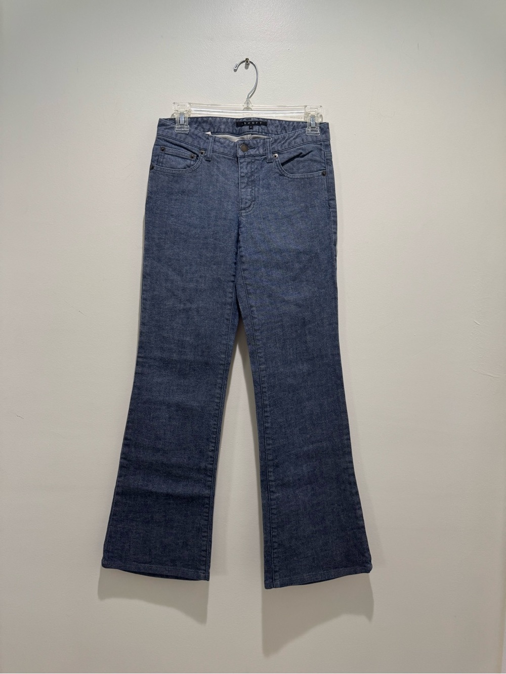 Theory Blue Stretch Flare Bootcut Jeans Size 2 Made in USA